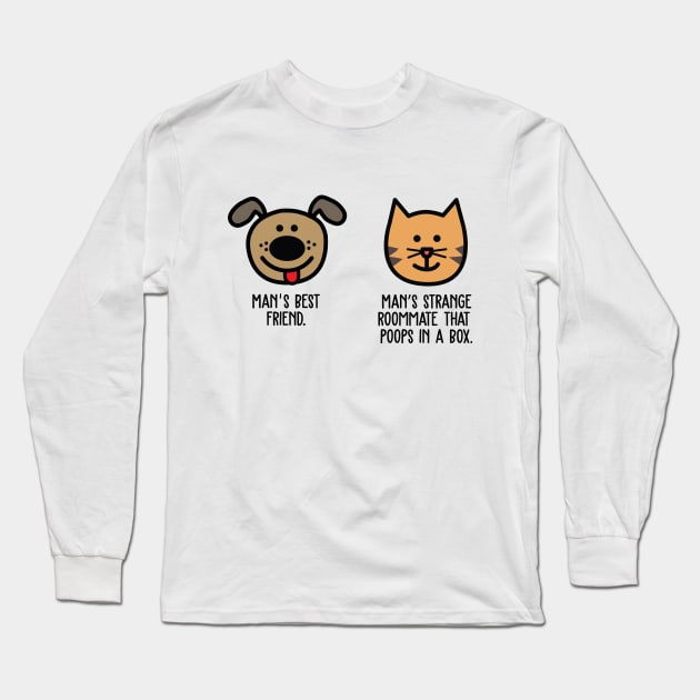 DOG CAT Long Sleeve T-Shirt by toddgoldmanart